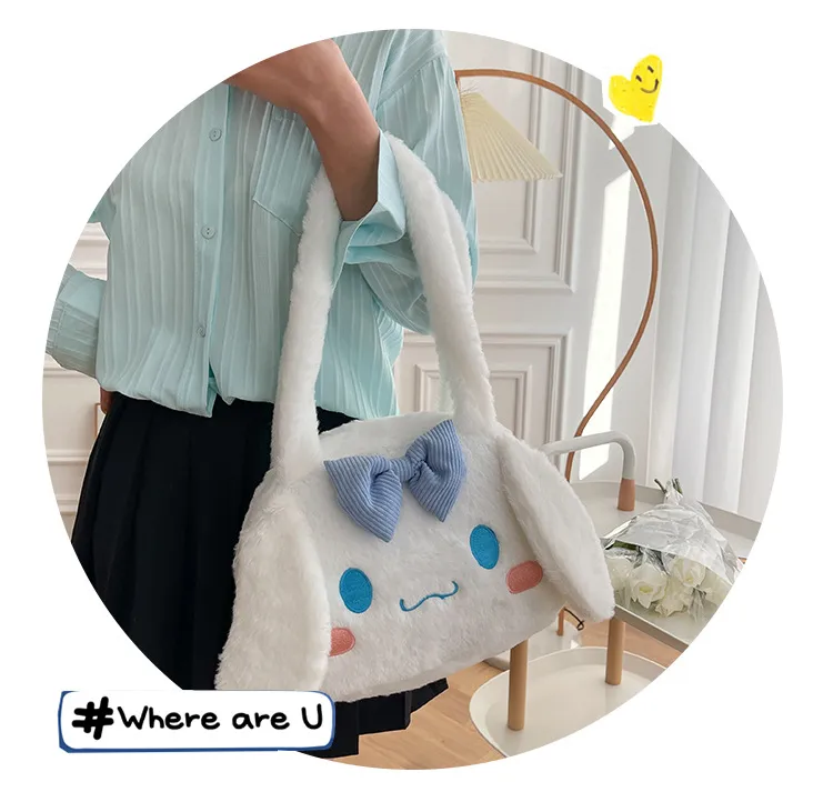 Sanrio Plush Cinnamoroll My Melody Kuromi Tote Shoulder Bag - Image 51