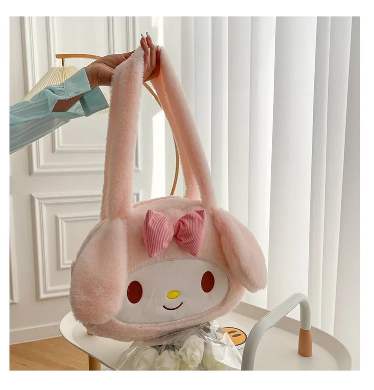 Sanrio Plush Cinnamoroll My Melody Kuromi Tote Shoulder Bag - Image 52