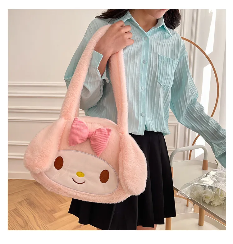 Sanrio Plush Cinnamoroll My Melody Kuromi Tote Shoulder Bag - Image 53