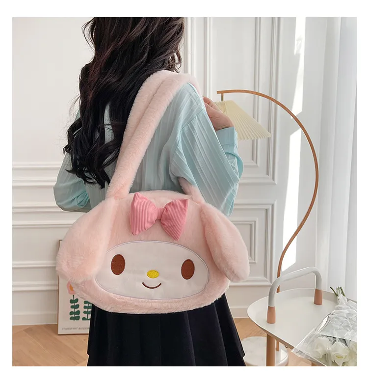 Sanrio Plush Cinnamoroll My Melody Kuromi Tote Shoulder Bag - Image 54