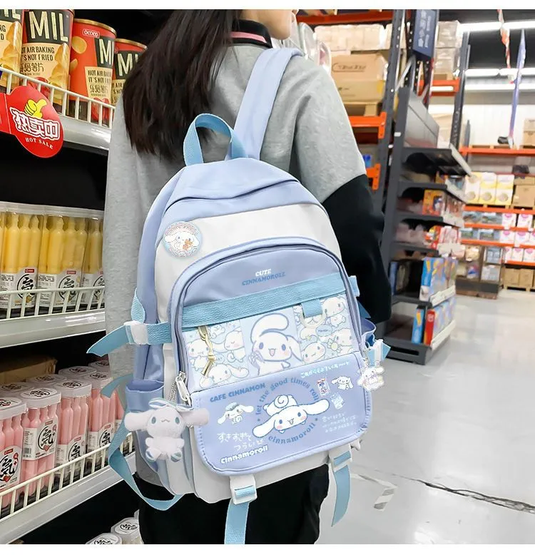 Sanrio Plush Toy Cinnamoroll Backpack Rucksack Schoolbag Kawaii Student School Bag Large Travel - Image 14