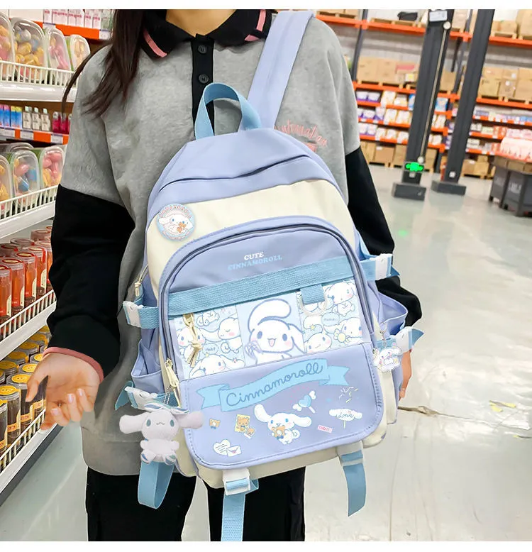 Sanrio Plush Toy Cinnamoroll Backpack Rucksack Schoolbag Kawaii Student School Bag Large Travel - Image 15