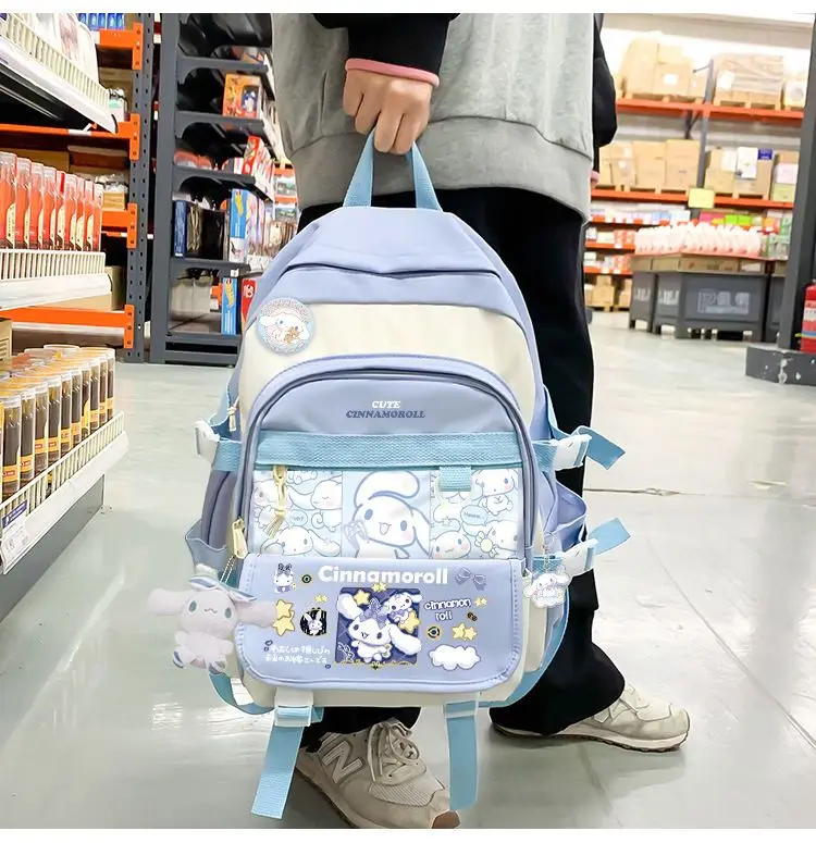 Sanrio Plush Toy Cinnamoroll Backpack Rucksack Schoolbag Kawaii Student School Bag Large Travel - Image 16