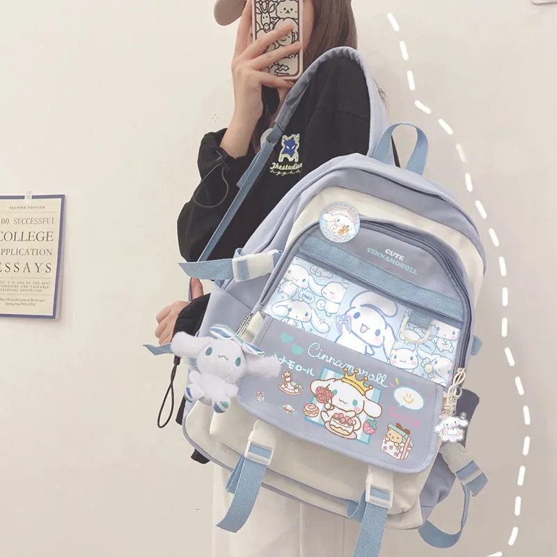 Sanrio Plush Toy Cinnamoroll Backpack Rucksack Schoolbag Kawaii Student School Bag Large Travel - Image 3