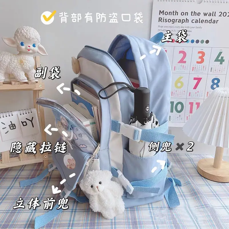 Sanrio Plush Toy Cinnamoroll Backpack Rucksack Schoolbag Kawaii Student School Bag Large Travel - Image 5