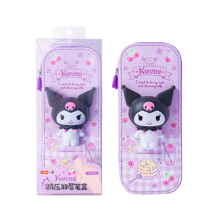 Sanrio Zipped Pencil Case Kawaii Hello Kitty Cinnamoroll My Melody - Image 13