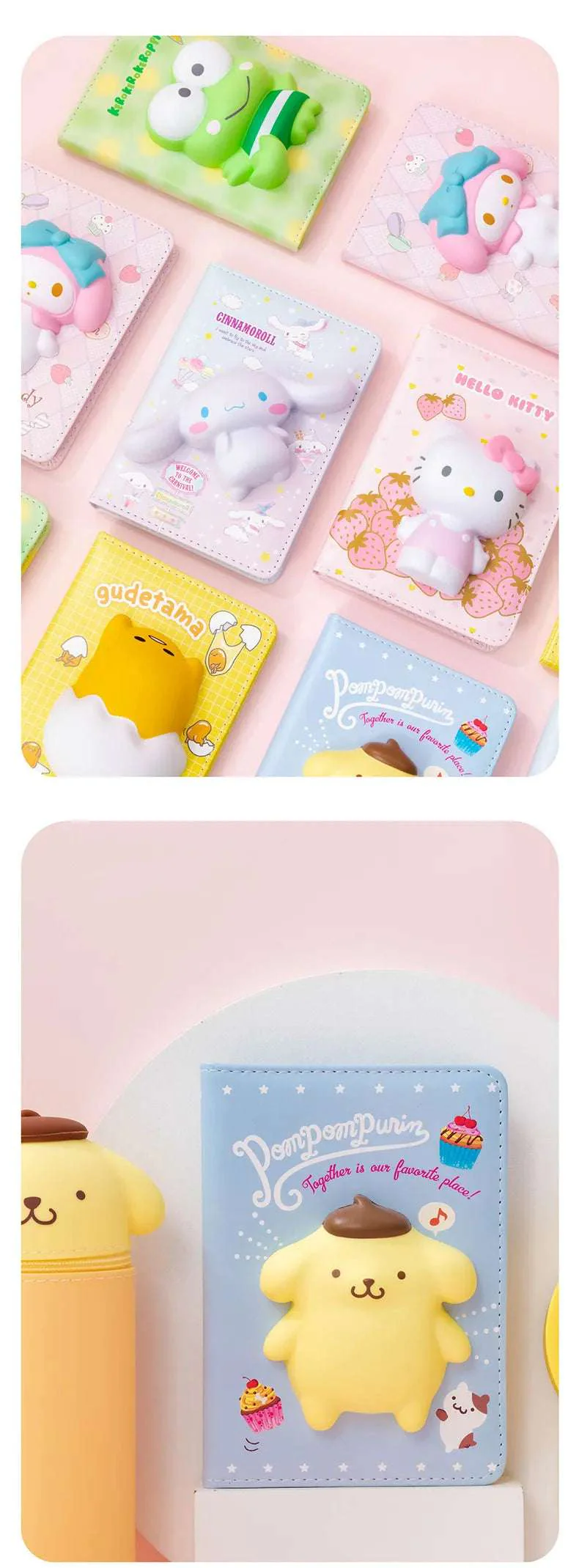 Sanrio Zipped Pencil Case Kawaii Hello Kitty Cinnamoroll My Melody - Image 23