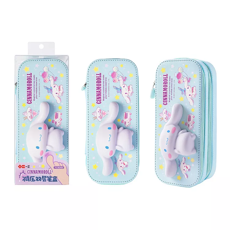 Sanrio Zipped Pencil Case Kawaii Hello Kitty Cinnamoroll My Melody - Image 9