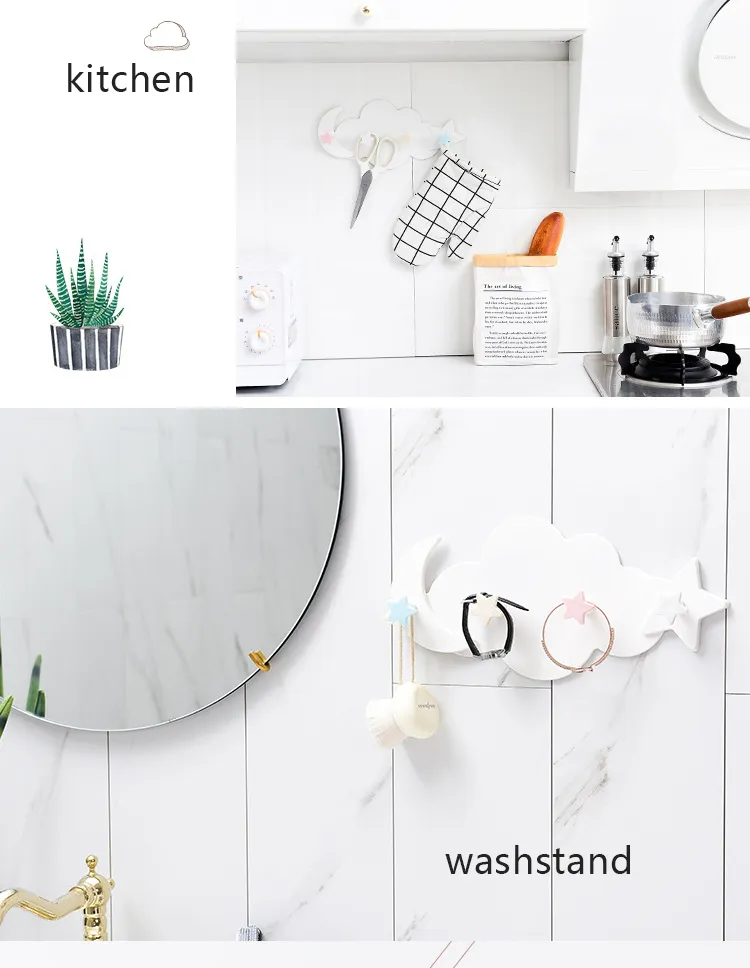 Kawaii Cloud Hooks Children's Room Wall Hanging Decor - Image 10