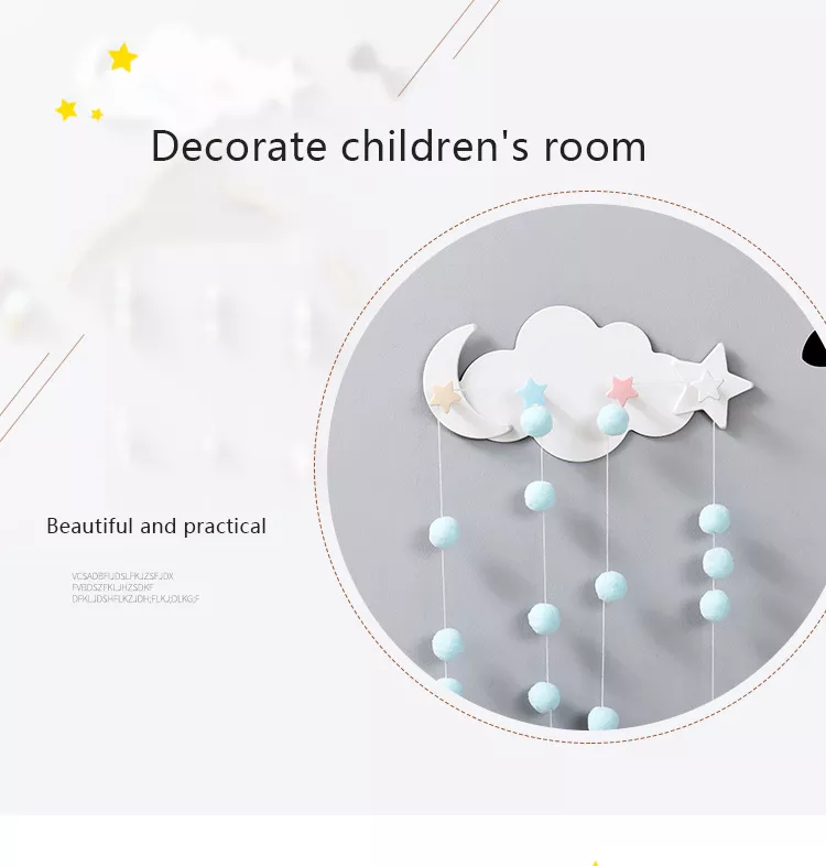 Kawaii Cloud Hooks Children's Room Wall Hanging Decor - Image 11