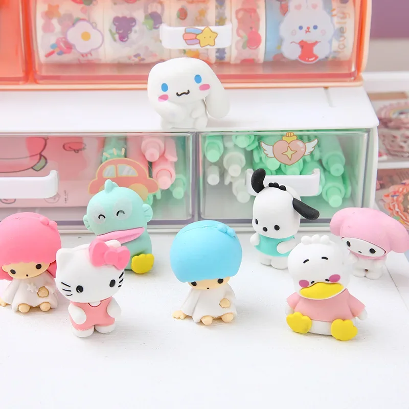 Set of 12 Sanrio Toys Kawaii Eraser Figures - Image 5