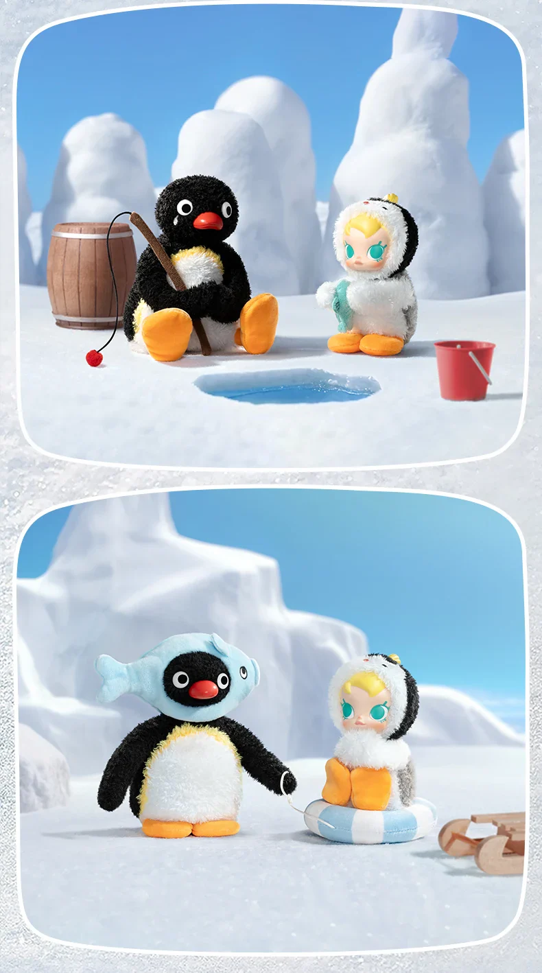 Genuine Pop Mart Baby Molly × Pingu Happy Fishing Series Vinyl Pendant Blind Box - Image 13