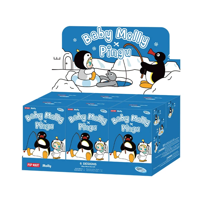 Genuine Pop Mart Baby Molly × Pingu Happy Fishing Series Vinyl Pendant Blind Box - Image 16