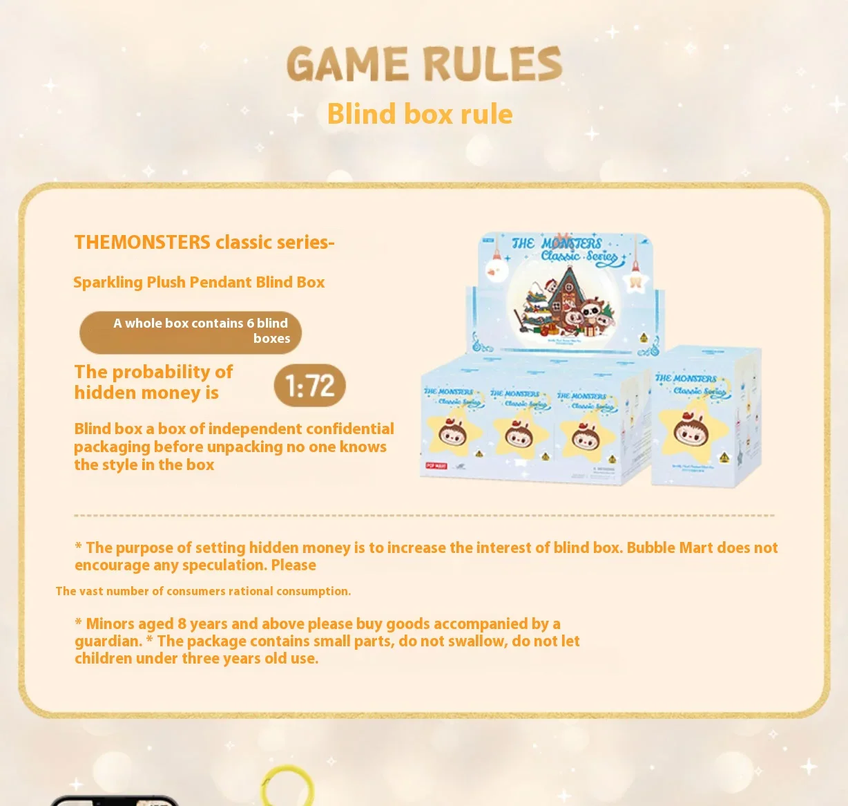 Genuine Pop Mart The Monsters Labubu Classic Series Sparkly Plush Pendant Blind Box - Image 11
