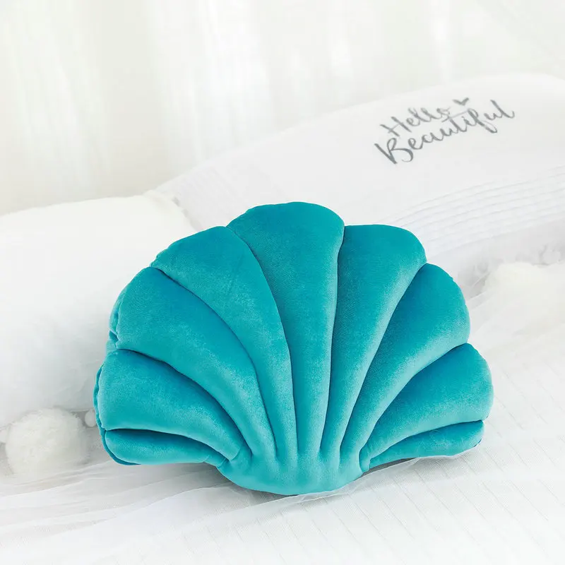 Velvet Shell Mermaid Cushion Plush Pillow Seashell - Image 19
