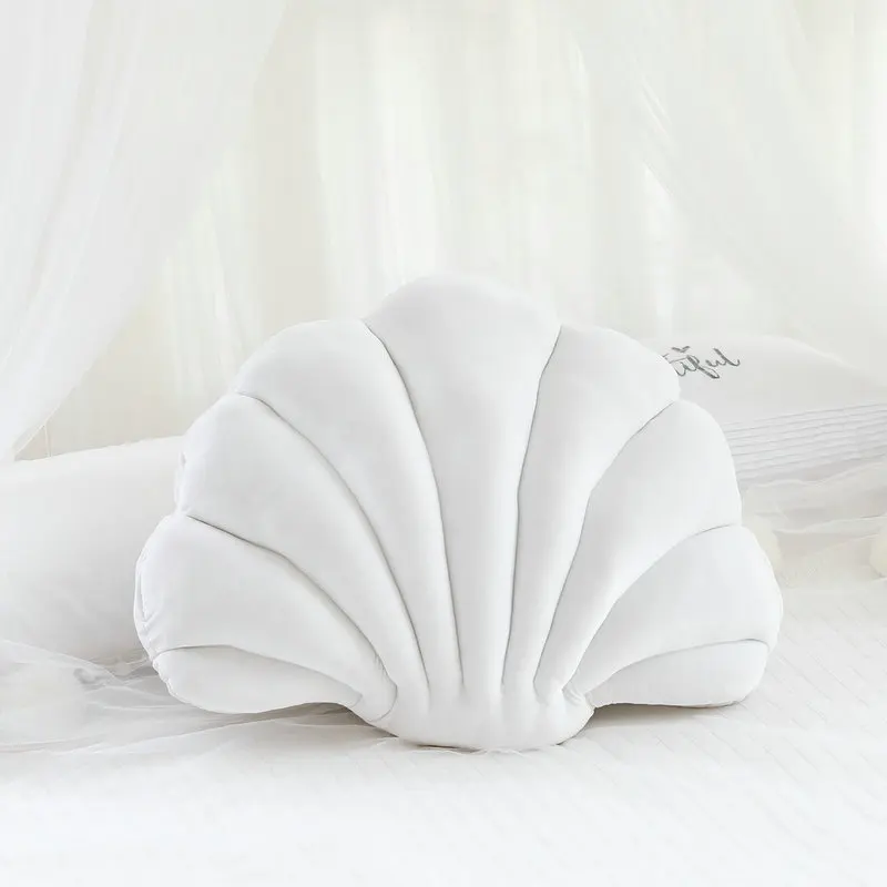 Velvet Shell Mermaid Cushion Plush Pillow Seashell - Image 23