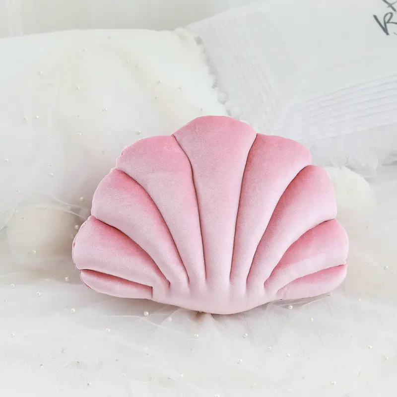 Velvet Shell Mermaid Cushion Plush Pillow Seashell - Image 24