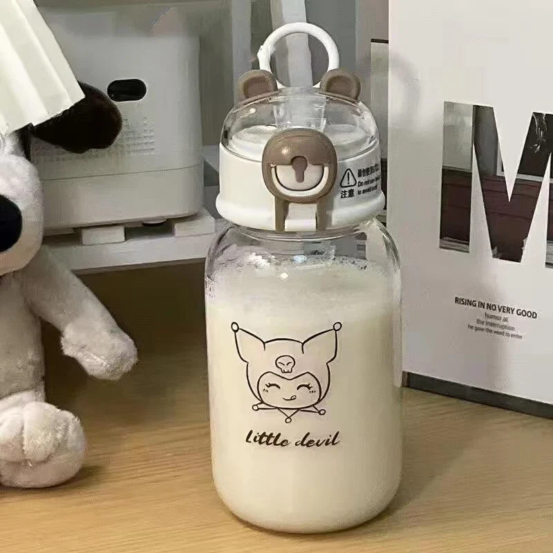 Water Bottle With Straw Cup Kawaii Transparent 500ml Portable - Image 5